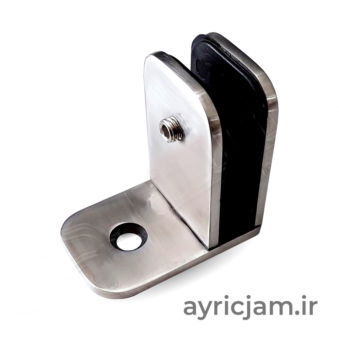 بست شیشه به دیوار استیل